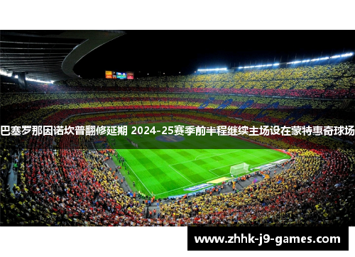 巴塞罗那因诺坎普翻修延期 2024-25赛季前半程继续主场设在蒙特惠奇球场